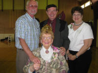 Sadie Baber's 100th Birthday Party_0.jpg - Sadie Florella Steen Baber's 100th Birthday.  Son John Orvill Baber at center, Daughter Shirley Eva Baber Kapitzke at right.